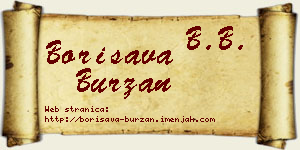 Borisava Burzan vizit kartica